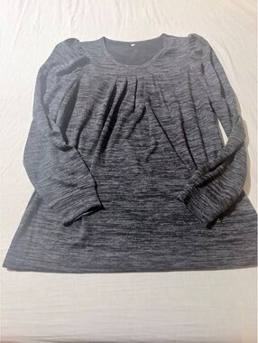 Heather Gray Bubble Sleeved Sweater